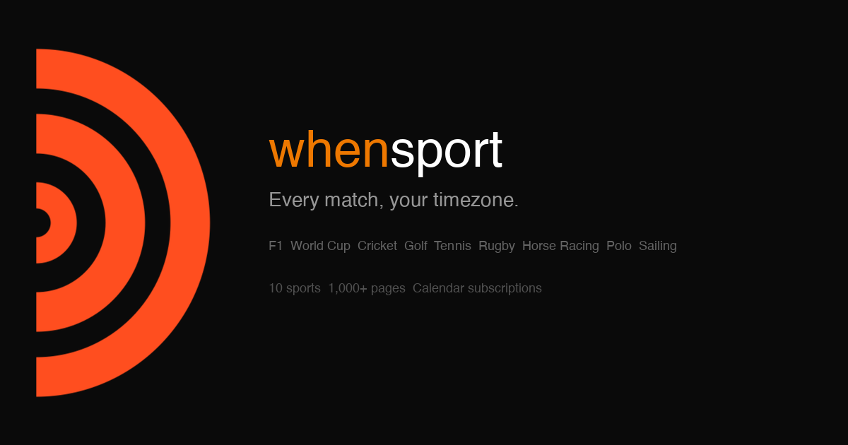 Sailing & Yachting 2026 - Race Times in Your Timezone